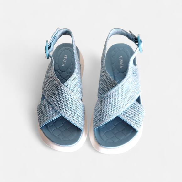 VIVAIA Blue Kara AdaptAll Sport Sandal Comfort Athletic Sandals Sz 37.5 US 7 - Picture 3 of 11